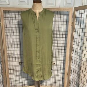 Joie Olive Green Sleeveless Tunic Top